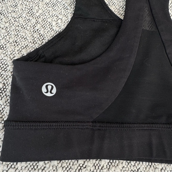 Lululemon Athletica Intimates Black Mesh Back Train Bra - Picture 3 of 11